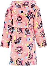 Detský / dievčenský coral fleece župan s kapucňou Tlapková patrola - Paw Patrol, EU 98 Ružová