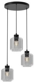 Luster na lanku SOMBRA 3xE27/60W/230V šedá