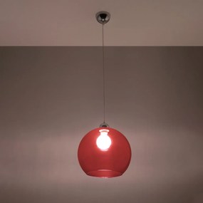 Sollux Lighting Závesné svietidlo BALL červené