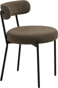 Hnedá čalúnená jedálenská stolička Badalona – House Nordic