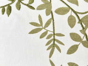 Sada 2 bavlnených vankúšov s kvetovaným vzorom 30 x 50 cm biela a zelená ZALEYA Beliani