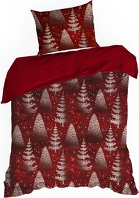 VIANOČNÉ OBLIEČKY Z MIKROVLÁKNA RUBIN 160X200 CM, 2 KS 70X80 CM VZOROVANÉ