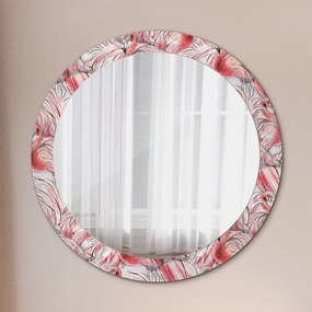 Okrúhle ozdobné zrkadlo Horiaci vzor fi 80 cm