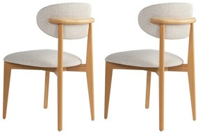 Súprava jedálenských stoličiek Lionte White and Light Oak, 2 ks