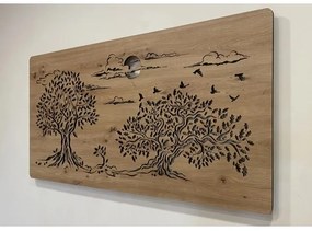 Li-Go 5307/DUB2 - LED stmievateľná nástenná dekorácia LED/24W/230V 120x60 cm dub