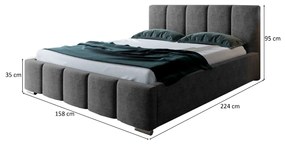 ČALÚNENÁ MANŽELSKÁ POSTEĽ MAREK 140X200 JASMINE 21