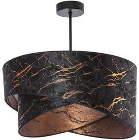 Luster na tyči 1xE27/60W/230V čierna/medená