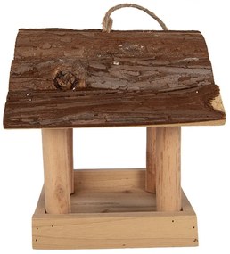 Prírodné drevené krmítko pre vtáčiky - 19*18*19 cm
