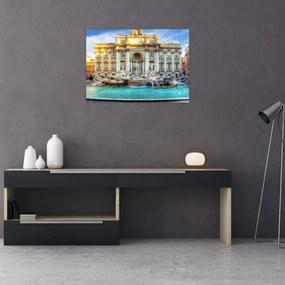 Sklenený obraz - Fontána di Trevi (70x50 cm)