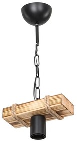 Stropné svietidlo v čierno-prírodnej farbe 10x20 cm – Squid Lighting