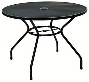 DEOKORK Kovový stôl TAMPA ø 106 cm (čierna)