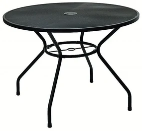 DEOKORK Kovový stôl TAMPA ø 106 cm (čierna)
