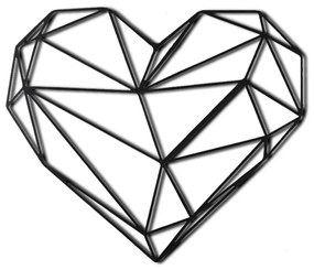 Nástenná kovová dekorácia HEART čierna