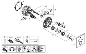 GROHE 29124A00 - Termostatická batéria GROHTHERM SMARTCONTROL grafit