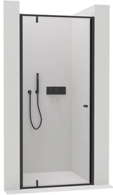 Cerano Ferri, 1-krídlové sprchové dvere 80x195 cm, 6mm číre sklo, čierny profil, CER-CER-425632
