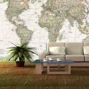Sablio Tapeta Mapa sveta - 208x125 cm