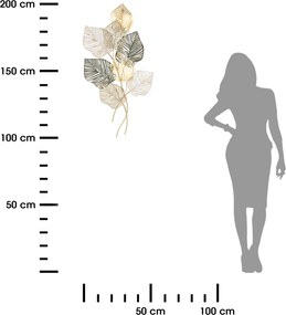Kovová dekorácia na stenu Nadia 100x53 cm