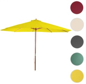 Slnečník Florida Ø 3,5m - polyester/drevo 7kg - žltá