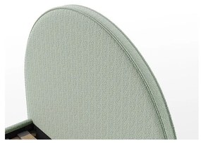 Zelená čalúnená jednolôžková posteľ s úložným priestorom s roštom 90x200 cm Moon – Vipack