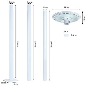 Brilagi - LED Pouličná lampa URBANSPARK LED/120W/230V biela IP65