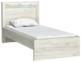 Jednolôžková posteľ 90 cm Indie 20 (s LED osvetlením) (s roštom) (craft biely). Akcia -20%. Vlastná spoľahlivá doprava až k Vám domov. 1057810