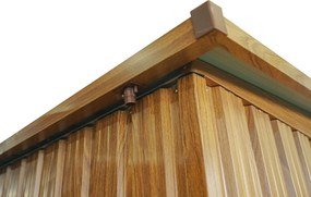 Záhradný domček BestBerg ZDSL-4D / 4,6 m² / 238 x 194 x 202 cm / dekor červené drevo / hnedá