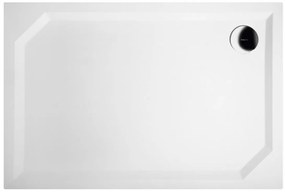 Gelco, SARA sprchová vanička z liateho mramoru, obdĺžnik 110x75x3,5 cm, hladká, HS11075