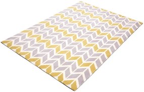 Koberec Arlo 06 Chevron Lemon sivý