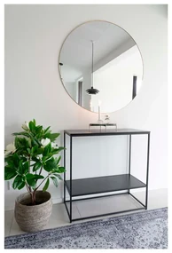 Čierny konzolový stolík s čiernou doskou 80x36 cm Vita – House Nordic