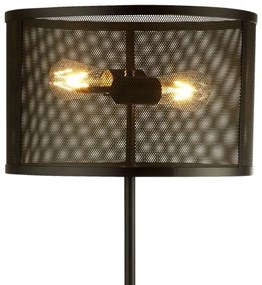 Searchlight EU2832-2BK - Stojacia lampa FISHNET 2xE27/60W/230V čierna