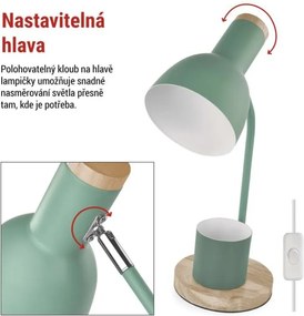 Stolná lampa Poppy zelená