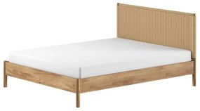 Dvojlôžková posteľ z dubového dreva bez roštu 160x200 cm v prírodnej farbe Olive Rope – Vipack