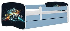 Dětská postel Babydreams race modrá