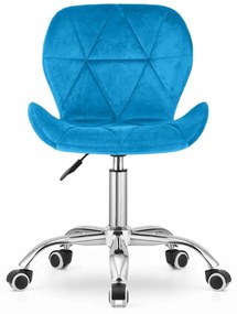 Set do pracovne stôl TAYLOR SONOMA 100x50 cm + kreslo AVOLA VELVET kráľovsky modré
