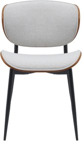 Stolička Enid - látka - Orech / Krémová