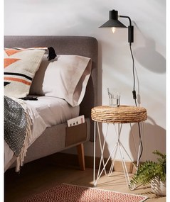 Čierne nástenné svietidlo ø 20 cm Aria – Kave Home