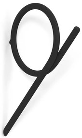 Čierny nástenný kovový háčik Tuba L – Spinder Design