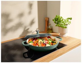 Silvercrest®  Liatinová servírovacia panvica, Ø 30 cm (zelená)  (100393085)