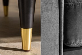 Trojmiestna pohovka COZY VELVET 220cm zamatovo šedá