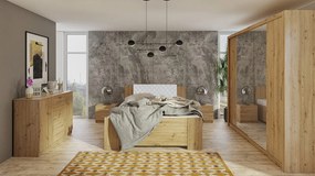 Spálňa Kler VIII, Farby: biela / biely + ekokoža soft 011 pik