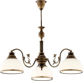 Brilagi - Stropný luster na tyči TAURUS 3xE27/15W/230V priemer 70 cm bronz