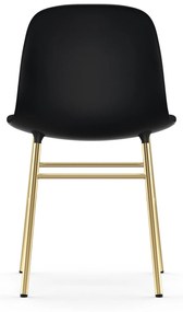 Stolička Form Chair – čierna/mosadzná