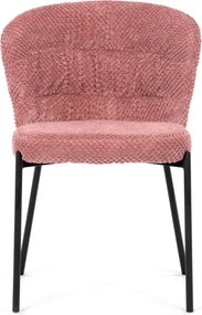 Jedálenská stolička bouclé, ružová CT-W1077 PINK2