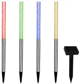 InternetovaZahrada Sada 4 LED solárnych lámp - farebné