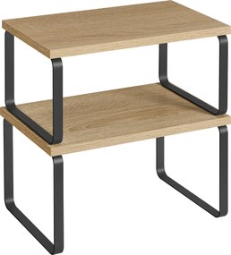 Kuchynská sada políc x2 – dub / čierna