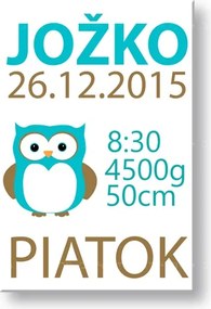 Náš chlapček Obraz na stenu s textom TEX014O1