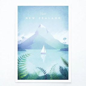 Plagát Travelposter New Zealand, 30 x 40 cm