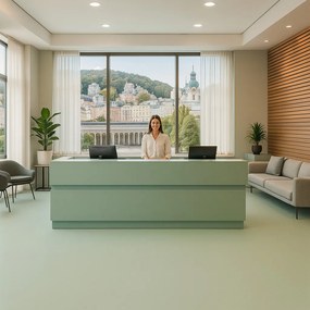 Lentex, PVC podlaha - lino Flexar PUR 603-01 sv. šedá, na mieru, šíře 2m,4m, šedá, bez podkladu, kancelária