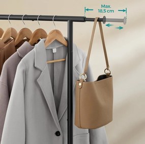 Pojízdný stojan na oblečení Merino 83-120 cm černý