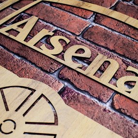 DUBLEZ | Logo futbalového klubu z dreva - Arsenal